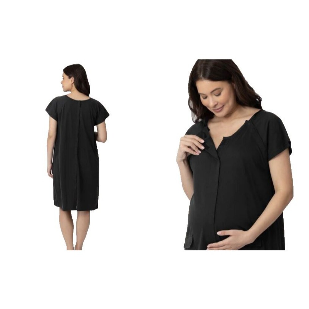 Kindred Bravely Universal Labor & Delivery Gown Black Women’s Small Maternity